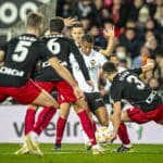 El Valencia CF y el Athletic Club en un partido de Copa del Rey en Mestalla