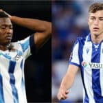 Montaje de Sadiq y Sucic. Ambos vieron el debut de Matarazzo desde el banquillo y podrían irse de la Real