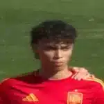 Selton Sánchez Sued con la camiseta de la Selección Española durante su debut ante Noruega en febrero de 2026.