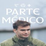 Álvaro Núñez con gesto serio tras confirmarse su lesión de pubis con el RC Celta de Vigo