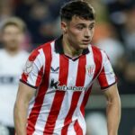 Iker Monreal con la camiseta del Athletic Club durante su debut en Mestalla ante el Valencia.