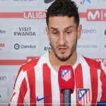 Koke Resurrección, capitán del Atlético de Madrid, durante la entrevista post-partido tras la derrota ante el Betis.