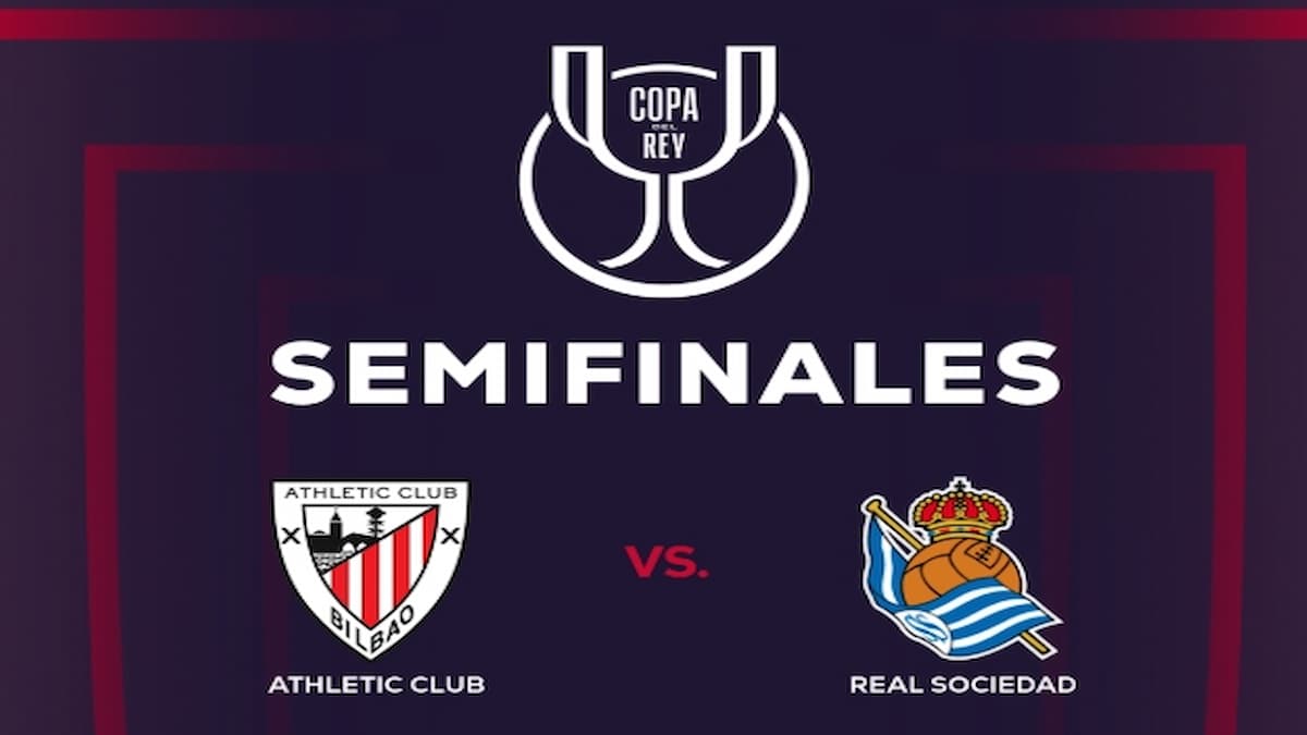 Cartel oficial de las semifinales de la Copa del Rey: Athletic Club contra Real Sociedad
