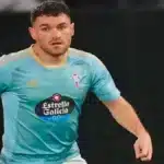 Javi Galán vistiendo la camiseta del Celta de Vigo durante un partido en Balaídos.