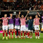Jugadores del Athletic Club celebrando el pase a semifinales de la Copa del Rey tras vencer en cuartos de final.