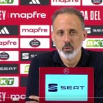 Pellegrino Matarazzo, entrenador de la Real Sociedad, durante la rueda de prensa oficial tras la semifinal de Copa del Rey ante el Athletic Club.