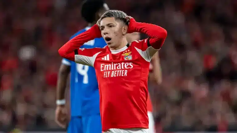 Gianluca Prestianni, jugador del Benfica, en el centro de la polémica tras declarar ante la FIFA el tipo de insulto dirigido a Vinicius Jr. en Champions League.