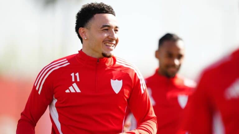 Rubén Vargas en el entrenamiento en la Ciudad Deportiva José Ramón Cisneros Palacios en la semana del derbi ante el Betis