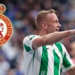 Nikolai Obolskii, delantero objetivo de la Cultural Leonesa, celebrando un gol con el Córdoba FC