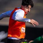 Diego López, jugador del Valencia CF, durante un entrenamiento en Paterna en febrero de 2026.