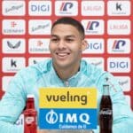 Maroan Sannadi, lateral del Athletic Club, en rueda de prensa tras reincorporarse al trabajo grupal después de cuatro meses de recuperación tras su operación