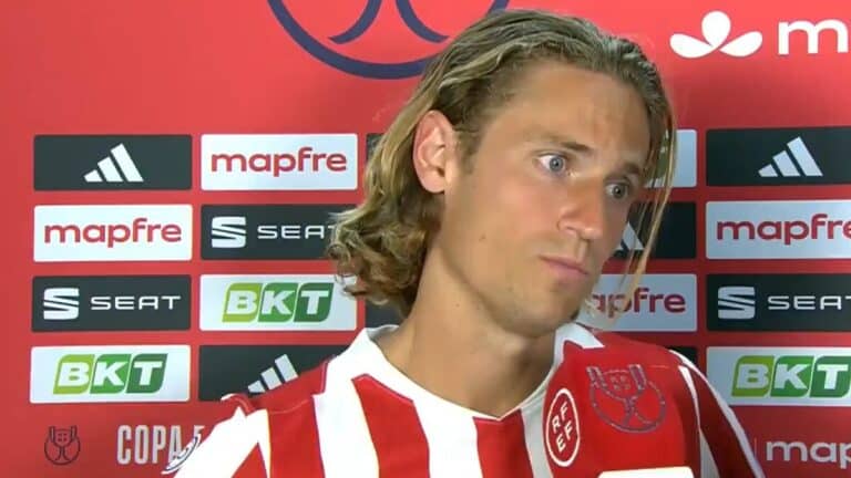 Marcos Llorente, centrocampista del Atlético de Madrid, en declaraciones tras la semifinal de Copa del Rey ante el FC Barcelona