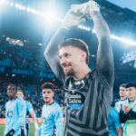 Ionut Radu, portero del Celta de Vigo, durante un partido de LaLiga en el estadio de Balaídos