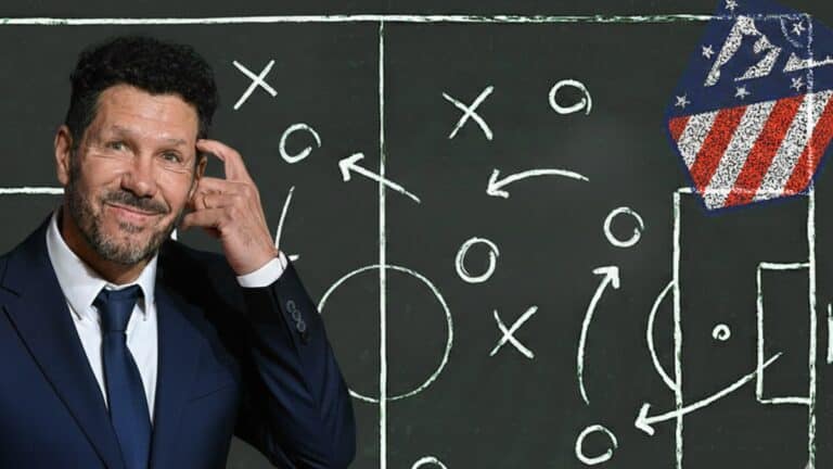 Montaje de Simeone con el sistema táctico que podría utilizar para la vuelta de la Copa del Rey frente al FC Barcelona