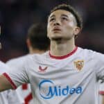 Rubén Vargas, extremo del Sevilla FC, durante un entrenamiento o partido con la camiseta del club hispalense