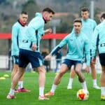 Sesión de entrenamiento del Athletic Club en Lezama durante la semana previa al partido ante el Girona en Montilivi
