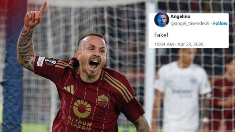 Angeliño Esmoris, lateral zurdo de la AS Roma, que ha desmentido en redes sociales los rumores que le vinculaban con el Real Betis para el próximo verano