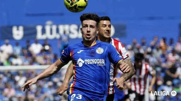 Jugador del Getafe en el Coliseum Alfonso Pérez durante un partido de LaLiga EA Sports temporada 2025-26