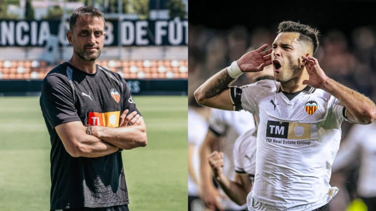 Óscar Sánchez entrenador interino Valencia y Hugo Duro, delantero