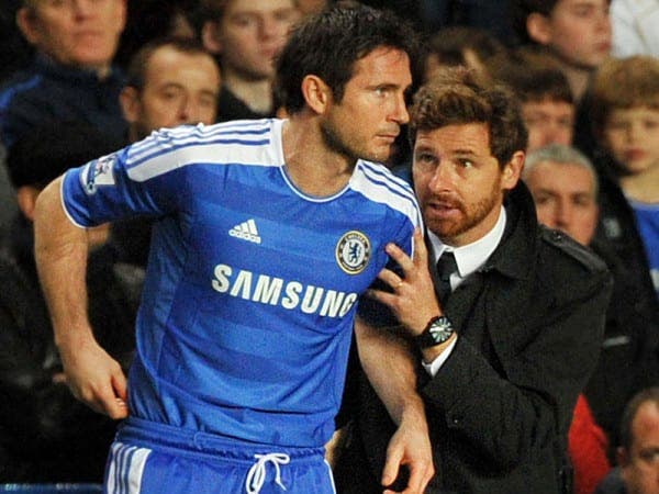 Andre Villas Boas con Frank Lampard en el Chelsea. Foto: Agencias.
