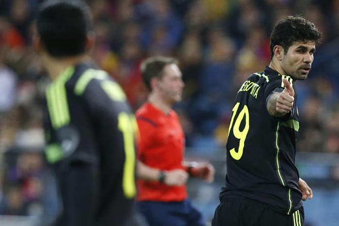 Diego Costa en su debut con España frente a Italia. Foto: Agencias.