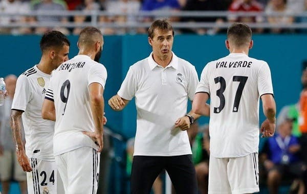 Lopetegui entrenando al Real Madrid