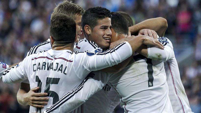 La plantilla del Real Madrid celebrando un gol / Agencias