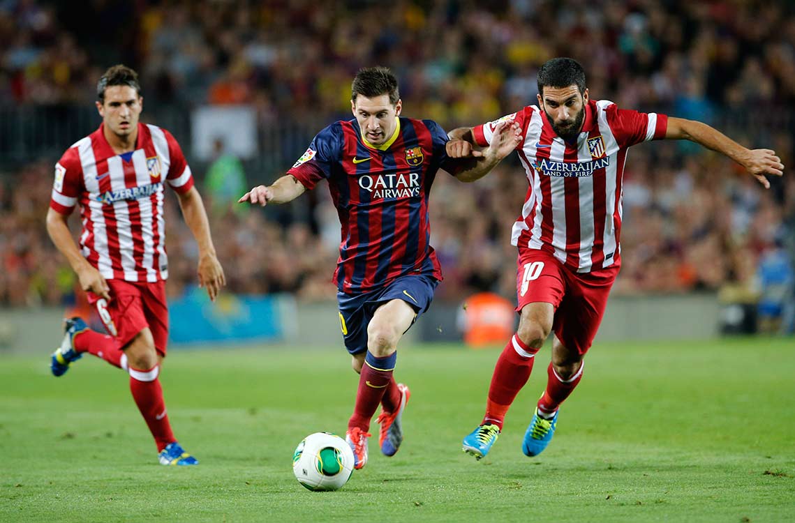 Leo Messi frente al Atlético de Madrid. Foto: Agencia